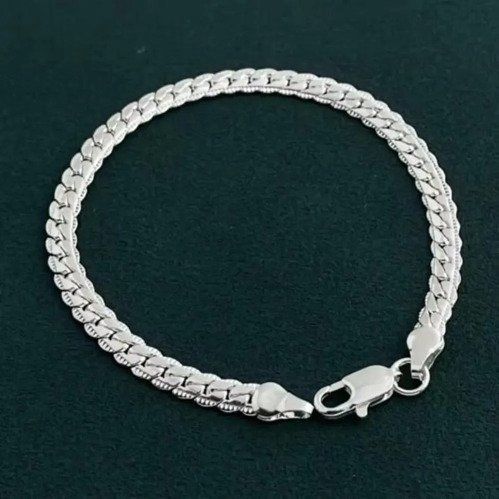 Petite 925 Silver Cuban Snake Chain 7 in. x 6 mm. Anniversary Birthday Gift NEW!